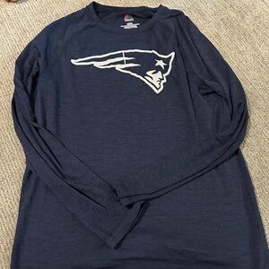 New England Patriots Men’s long sleeve shirt Navy Blue